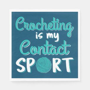 Serviette En Papier Crochet est mon contact Sport