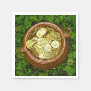 Serviette En Papier Crock of Gold With Shamrocks ! Serviettes de table