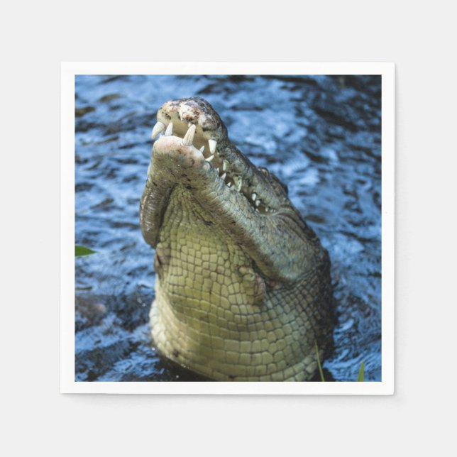 Serviette En Papier Crocodile Dents Eau (Devant)