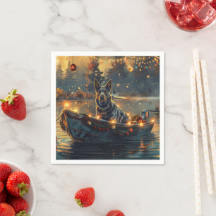 Serviette En Papier Croisière festive de Noël de Blue Heeler