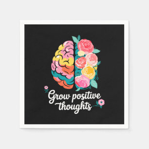 Serviette En Papier Croissance des pensées positives - Inspirationnel 