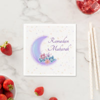 Croissant floral mignon islamique Ramadan Moubarak