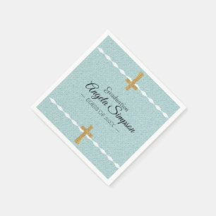 Serviette En Papier Croix de Lumière Jésus Christ Graduation Party