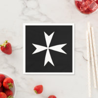 Croix de Malte blanche & symbole du drapeau de Mal