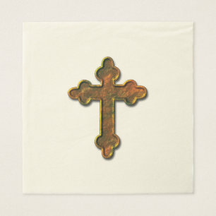 Serviette En Papier Croix de recherche 3D Gold