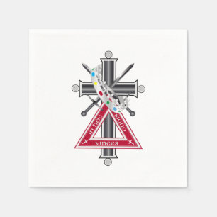 Serviette En Papier Croix freemasonique