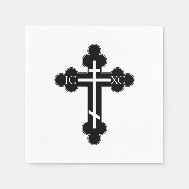 Serviette En Papier Croix orthodoxe (Devant)