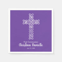 Croix royale pourpre | Baptême Communion