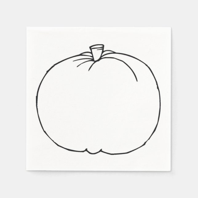 Serviette En Papier Croquis citrouille (Devant)