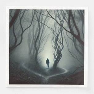 Serviette En Papier Crossroads in : Gloomy Forest Art Print