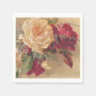 Serviette En Papier Cru, Christmastime. victorien