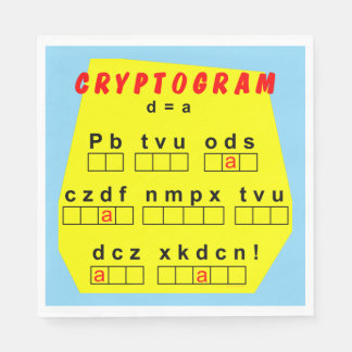 Serviette En Papier Cryptogramme jaune