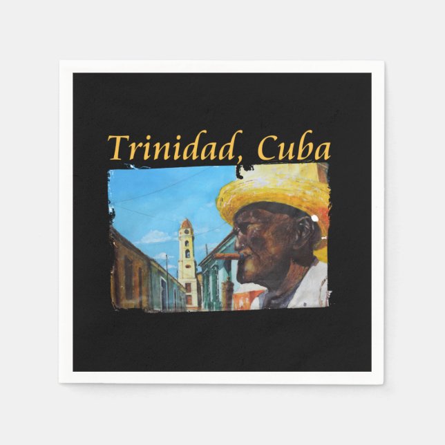 Serviette En Papier Cuba - Trinidad Cubain Cigar Art (Devant)