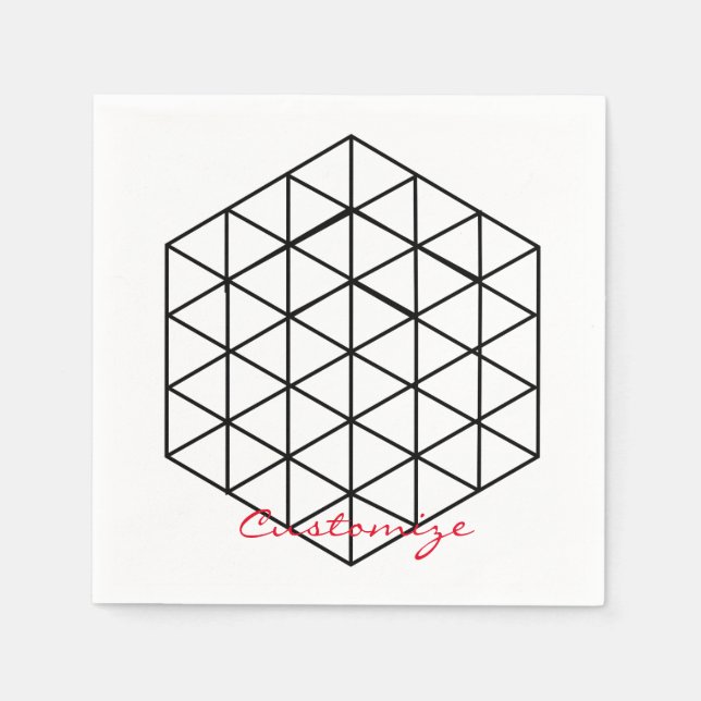 Serviette En Papier Cube 3D géométrique Thunder_Cove (Devant)