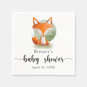 Serviette En Papier Cube Fox - baby shower