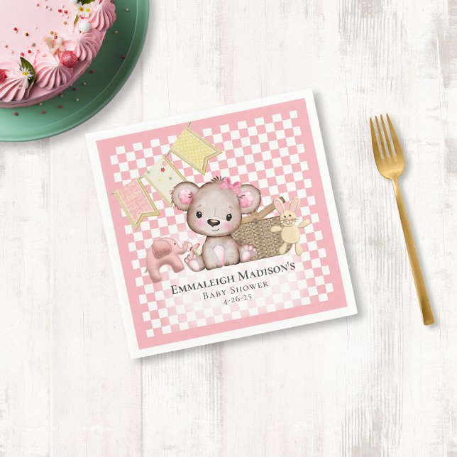 Serviette En Papier Cuisine Brown Teddy Bear Baby shower de pique-niqu (Créateur téléchargé)