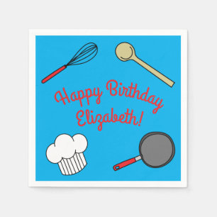 Serviette En Papier Cuisine Chef Cuisine Enfants 1ère fête d'anniver