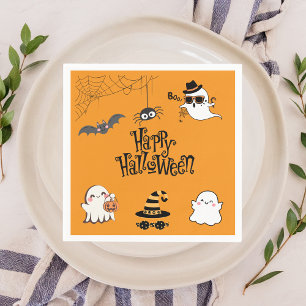 Serviette En Papier Cuisine et Éffrayante table de fête d'Halloween