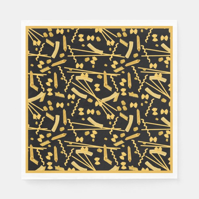 Serviette En Papier Cuisine italienne, pâtes motif (Devant)