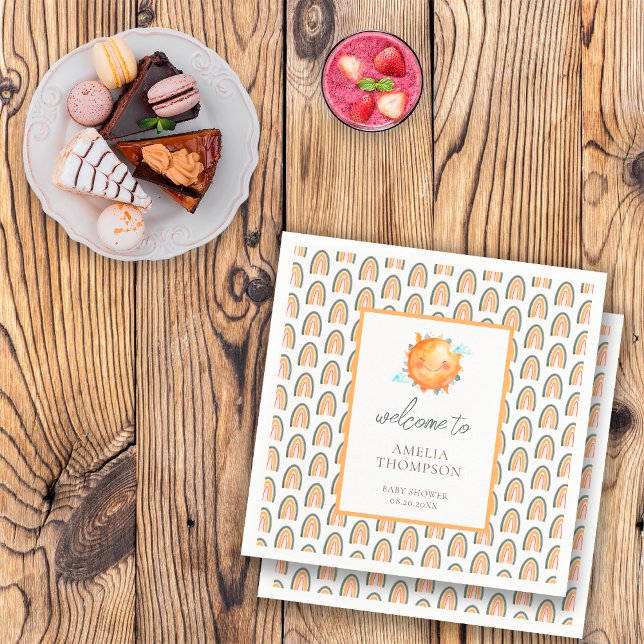 Serviette En Papier Cuisine Ray Of Sunshine Rainbow Baby shower D'Accu (Créateur téléchargé)