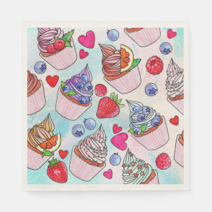 Serviette En Papier Cupcakes