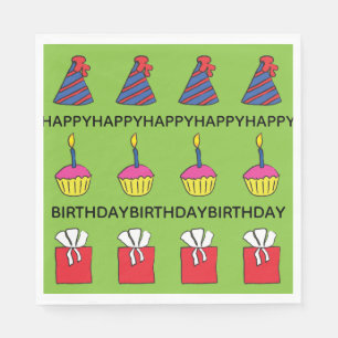 Serviette En Papier Cupcakes Funny Anniversaire Party