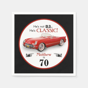 Serviette En Papier Custom Age Not Old Red Classic 1954 Convertible