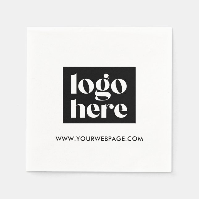 Serviette En Papier Custom Company Logo Napkins (Devant)
