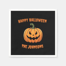Serviette En Papier Custom Cute Spooky Pumpkin Happy Halloween