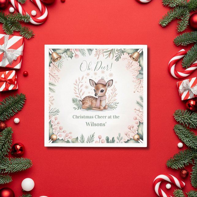 Serviette En Papier Custom Family Christmas (Créateur téléchargé)