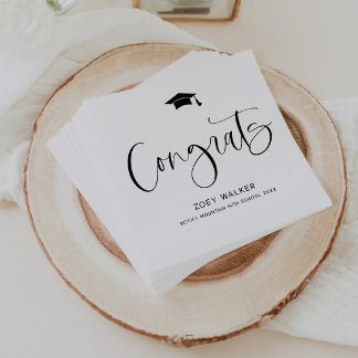 Serviette En Papier Custom High School Or College Graduation Napkin