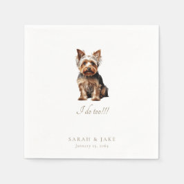 Serviette En Papier Custom Pet Wedding Yorkshire Terrier