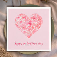 Custom Pink Aquarelle Rose Coeur Saint-Valentin