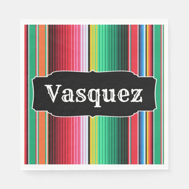 Serviette En Papier Custom Spanish Serape (Devant)