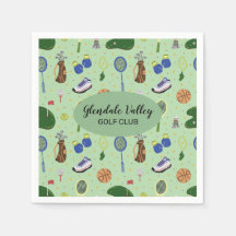 Customized Golf Theme Paper Napkin