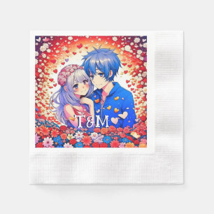 Serviette En Papier Cute Anime Mariage à thème