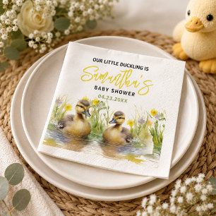 Serviette En Papier Cute Aquarelle Canard bébé garçon douche
