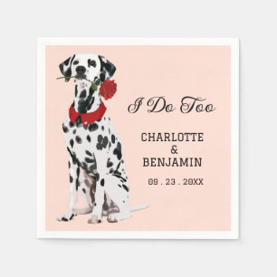 Serviette En Papier Cute aquarelle Dalmatie Mariage chien