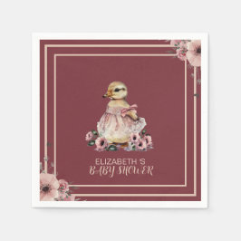 Serviette En Papier Cute Baby shower de canard | Parti personnalisé