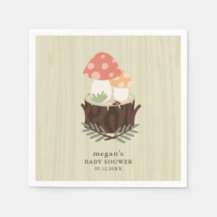 Serviette En Papier Cute Baby shower de champignons Napkin