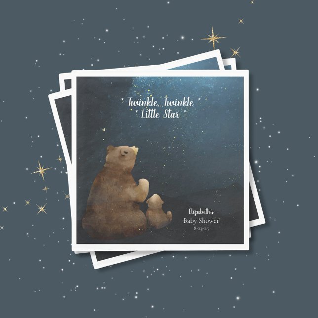 Serviette En Papier Cute Bear Twinkle Little Star (Créateur téléchargé)