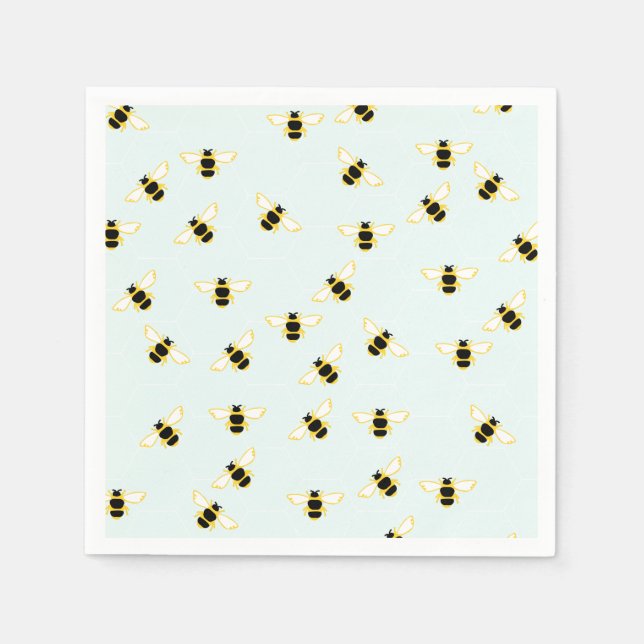 Serviette En Papier Cute Bees Papier serviettes (Devant)