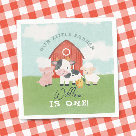 Serviette En Papier Cute Boys Farm Animal Cowboy Birthday