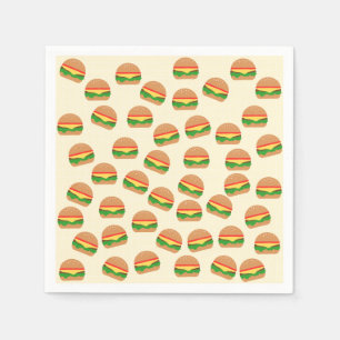 Serviette En Papier Cute Burgers Papier serviettes