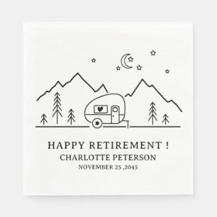 Serviette En Papier Cute Camping Thème Retraite Partie Napkins