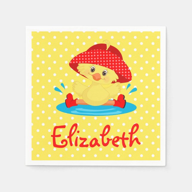 Serviette En Papier Cute Canard (Devant)