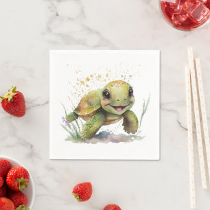 Serviette En Papier Cute Cheveux Papier Tortoise