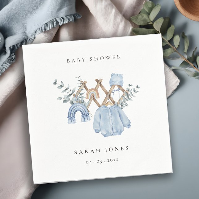 Serviette En Papier Cute Chic Garçon Vêtements de bébé Baby shower ess (Créateur téléchargé)