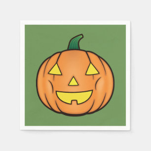 Serviette En Papier Cute Citrouille Halloween