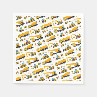 Serviette En Papier Cute Construction Camion Véhicules de la partie Fo